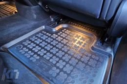 Specific rubber mats suitable for Mercedes EQE V295 EV version after 2022, 4x2 RWD, 4x4 AWD, 4-piece set, black color-image-6215874