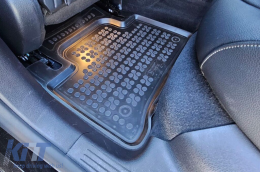 Specific rubber mats suitable for Mercedes EQE V295 EV version after 2022, 4x2 RWD, 4x4 AWD, 4-piece set, black color-image-6215875
