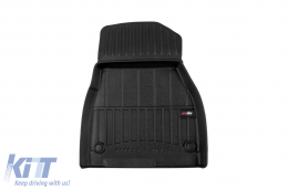 Specific rubber mats suitable for Mercedes EQS V297 sedan after 2021, 3-piece set, black color, with 24-month warranty-image-6223730