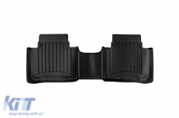 Specific rubber mats suitable for Mercedes EQS V297 sedan after 2021, 3-piece set, black color, with 24-month warranty-image-6223731