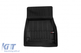 Specific rubber mats suitable for Mercedes EQS SUV X296 after 2022, 3-piece set, black color, with 24-month warranty-image-6223844
