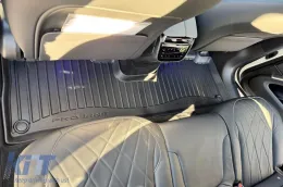 Specific rubber mats suitable for Mercedes EQS SUV X296 after 2022, 3-piece set, black color, with 24-month warranty-image-6223848