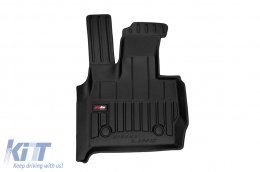 Specific rubber mats suitable for Mercedes G class W464 2018-2023, W465 after 2024, 3-piece set, black color, with 24-month warranty-image-6223651