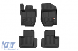 image-60-Specific rubber mats suitable for Mercedes GL X164 2006-2012, 7 seats, 4-piece set, black color, with 24-month warranty from Frogum 3D ProLine series.