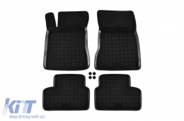 Specific rubber mats suitable for Mercedes GLA all models, GLB after 2019, 4-piece set, black color-image-6215820