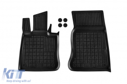 Specific rubber mats suitable for Mercedes GLC X254 MHeV, HeV after 2022, 4-piece set, black color-image-6215885