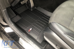 Specific rubber mats suitable for Mercedes GLC X253, GLC Coupe C253 2015-2022, 4-piece set, black color, with 24-month warranty-image-6221180
