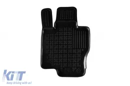 Specific rubber mats suitable for Mercedes GLE W167 after 2019, 7 seats with dignified third row seats, 4-piece set, black color-image-6215815