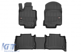 Specific rubber mats suitable for Mercedes GLE Coupe C167 after 2019, 3-piece set, black color, with 24-month warranty - ABFMM6017844