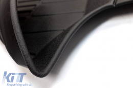 Specific rubber mats suitable for Mercedes GLE Coupe C167 after 2019, 3-piece set, black color, with 24-month warranty-image-6223062