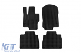 Specific rubber mats suitable for Mercedes GLE W167 after 2019, 5-7 seats, 4-piece set, black color-image-6225161