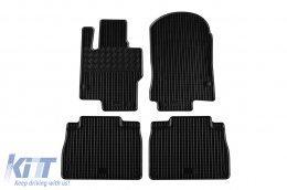 Specific rubber mats suitable for Mercedes GLE SUV W167, Coupe C167, GLE PHEV after 2019, 4-piece set, black color-image-6229302