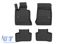 image-37-Specific rubber mats suitable for Mercedes GLK X204 2008-2015, 4-piece set, black color, with 24-month warranty
