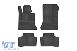 Specific rubber mats suitable for Mercedes GLK X204 after 2008, 4-piece set, black color-image-6231373