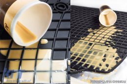 Specific rubber mats suitable for Mercedes GLK X204 after 2008, 4-piece set, black color-image-6231376
