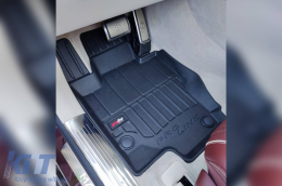 Specific rubber mats suitable for Mercedes GLS X167 after 2019, 4-piece set, black color, with 24-month warranty-image-6221909