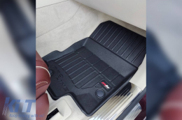 Specific rubber mats suitable for Mercedes GLS X167 after 2019, 4-piece set, black color, with 24-month warranty-image-6221910