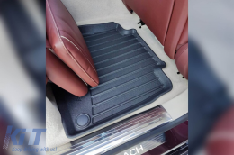 Specific rubber mats suitable for Mercedes GLS X167 after 2019, 4-piece set, black color, with 24-month warranty-image-6221911