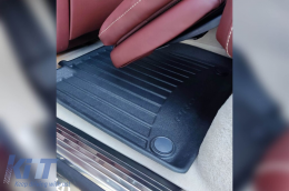 Specific rubber mats suitable for Mercedes GLS X167 after 2019, 4-piece set, black color, with 24-month warranty-image-6221912