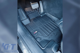 Specific rubber mats suitable for Mercedes GLS X167 after 2019, 4-piece set, black color, with 24-month warranty-image-6221913