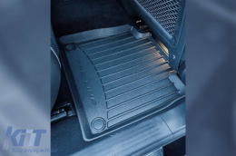 Specific rubber mats suitable for Mercedes GLS X167 after 2019, 4-piece set, black color, with 24-month warranty-image-6221916