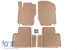 image-30-Specific rubber mats suitable for Mercedes ML W164 2005-2011, GL X164 2006-2012, 4-piece set, beige color