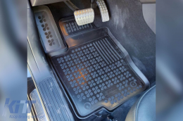 Specific rubber mats suitable for Mercedes ML W166 2011-2015, GL X166 2012-2015, GLE W166, GLE coupe C295 2015-2019, 4-piece set, black color-image-6215756
