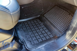 Specific rubber mats suitable for Mercedes ML W166 2011-2015, GL X166 2012-2015, GLE W166, GLE coupe C295 2015-2019, 4-piece set, black color-image-6215757