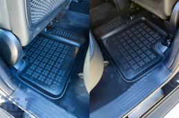 Specific rubber mats suitable for Mercedes ML W166 2011-2015, GL X166 2012-2015, GLE W166, GLE coupe C295 2015-2019, 4-piece set, black color-image-6215758