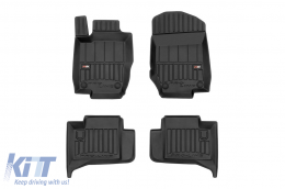 Specific rubber mats suitable for Mercedes ML W164 2005-2011, 4-piece set, black color, with 24-month warranty - ABFMM6017783