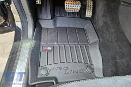 Specific rubber mats suitable for Mercedes ML W164 2005-2011, 4-piece set, black color, with 24-month warranty-image-6222695