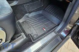 Specific rubber mats suitable for Mercedes ML W164 2005-2011, 4-piece set, black color, with 24-month warranty-image-6222696