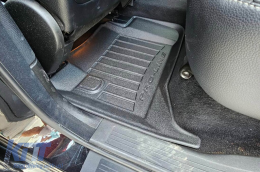Specific rubber mats suitable for Mercedes ML W164 2005-2011, 4-piece set, black color, with 24-month warranty-image-6222699