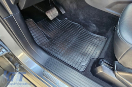 Specific rubber mats suitable for Mercedes ML W166 2011-2015, GL X166 2012-2015, GLE coupe C292, GLE W166 2015-2019, GLS X166 after 2016, 4-piece set, black color-image-6225108