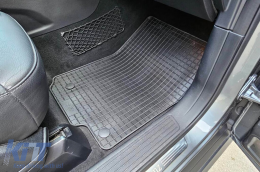 Specific rubber mats suitable for Mercedes ML W166 2011-2015, GL X166 2012-2015, GLE coupe C292, GLE W166 2015-2019, GLS X166 after 2016, 4-piece set, black color-image-6225109