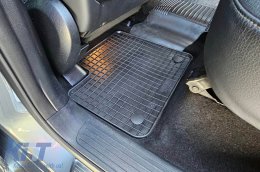Specific rubber mats suitable for Mercedes ML W166 2011-2015, GL X166 2012-2015, GLE coupe C292, GLE W166 2015-2019, GLS X166 after 2016, 4-piece set, black color-image-6225111
