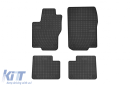 Specific rubber mats suitable for Mercedes ML W166 2011-2015, GL X166 2012-2015, GLS X166 2013-2019, GLE W166 2015-2019, 4-piece set, black color-image-6231288