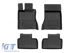 Specific rubber mats suitable for Mercedes S class W220 short wheelbase 1998-2005, 4-piece set, black color, with 24-month warranty - ABFMM6017536