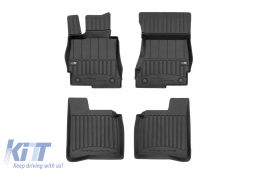 image-65-Specific rubber mats suitable for Mercedes S class W221 long wheelbase 2005-2013, 4-piece set, black color, with 24-month warranty