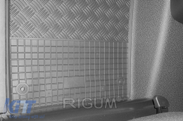 Specific rubber mats suitable for Mercedes V class W447, Vito after 2014 front, 2-piece set, black color-image-6249303