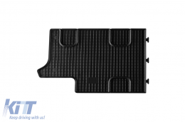 Specific rubber mats suitable for Mercedes V class W447, Vito after 2014 for third row seats, 2-piece set, black color-image-6249905