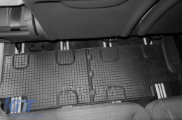 Specific rubber mats suitable for Mercedes V class W447, Vito after 2014 for third row seats, 2-piece set, black color-image-6249907