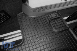 Specific rubber mats suitable for Mercedes V class W447, Vito after 2014 for third row seats, 2-piece set, black color-image-6249908
