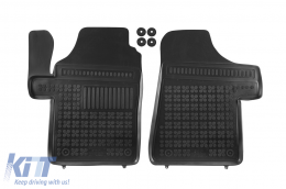 Specific rubber mats suitable for Mercedes Vito, Viano 2003-2010, 2-piece set, black color-image-6215748