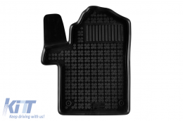 Specific rubber mats suitable for Mercedes Vito W447 after 2014, 2-piece set, black color-image-6215793