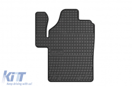 Specific rubber mats suitable for Mercedes Vito, Viano 2003-2014, front, 3-piece set, black color-image-6251057