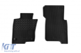 Specific rubber mats suitable for Mercedes X class W470 after 2018, 4 doors, 4-piece set, black color-image-6229441