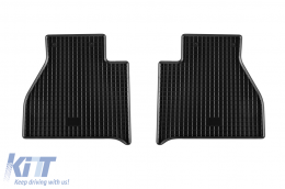 Specific rubber mats suitable for Mercedes X class W470 after 2018, 4 doors, 4-piece set, black color-image-6229442