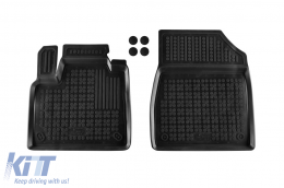 Specific rubber mats suitable for Mercedes T-Class W420, Nissan Townstar Station Wagon after 2022, Renault Kangoo after 2021, L1, 5 seats, 3-piece set, black color-image-6215857