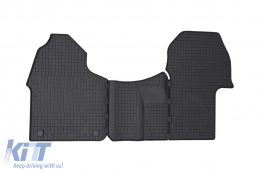 Specific rubber mats suitable for Mercedes Sprinter after 2018, 3-piece set, black color - ABFMM6018257